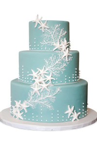 blue wedding cake          